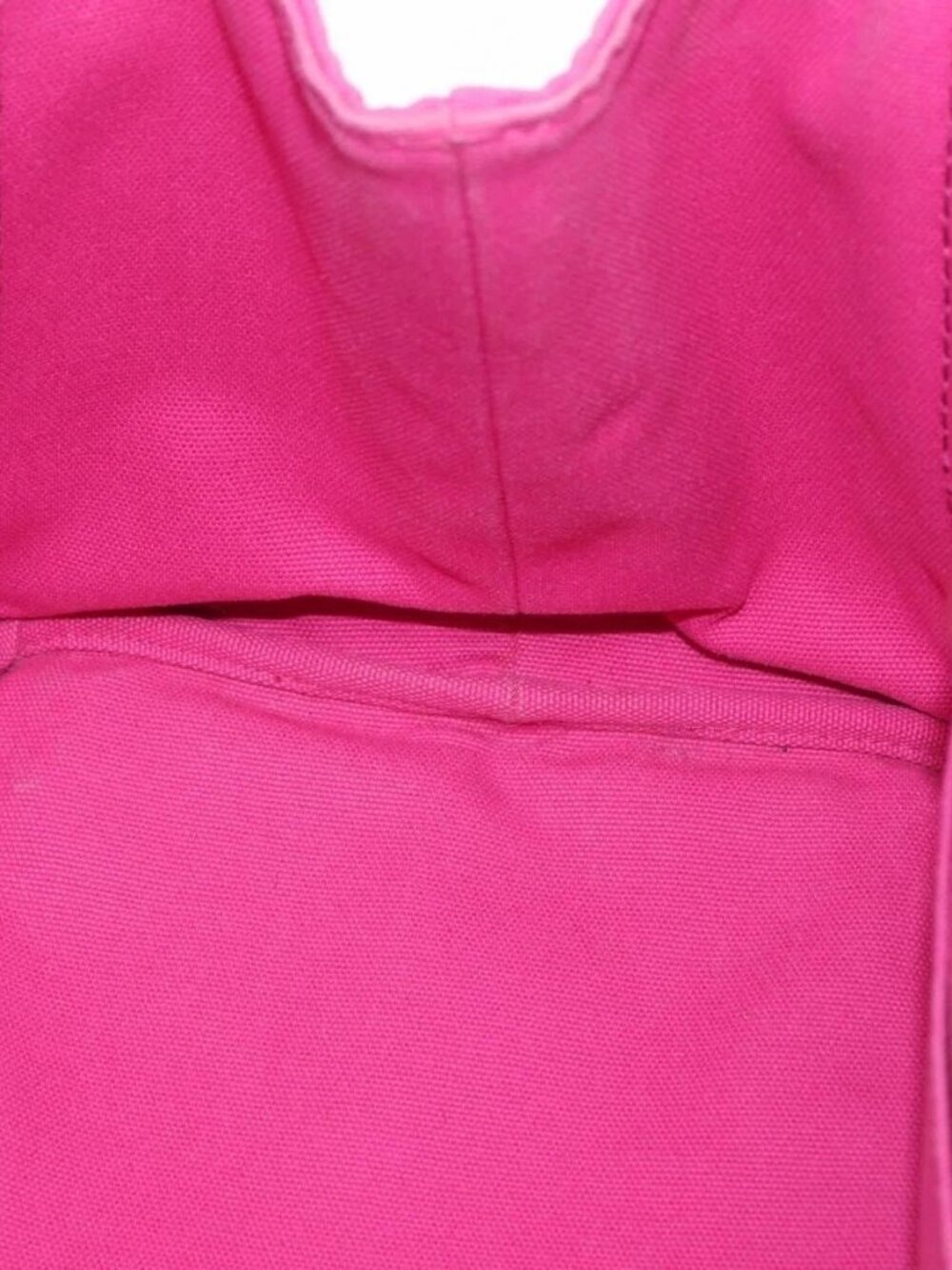 PRADA Canapa MM Hand Bag Canvas Pink Gold Auth 169038 - Picture 11 of 16